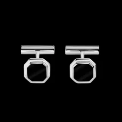 Octagonal Onyx Inlay Cufflinks