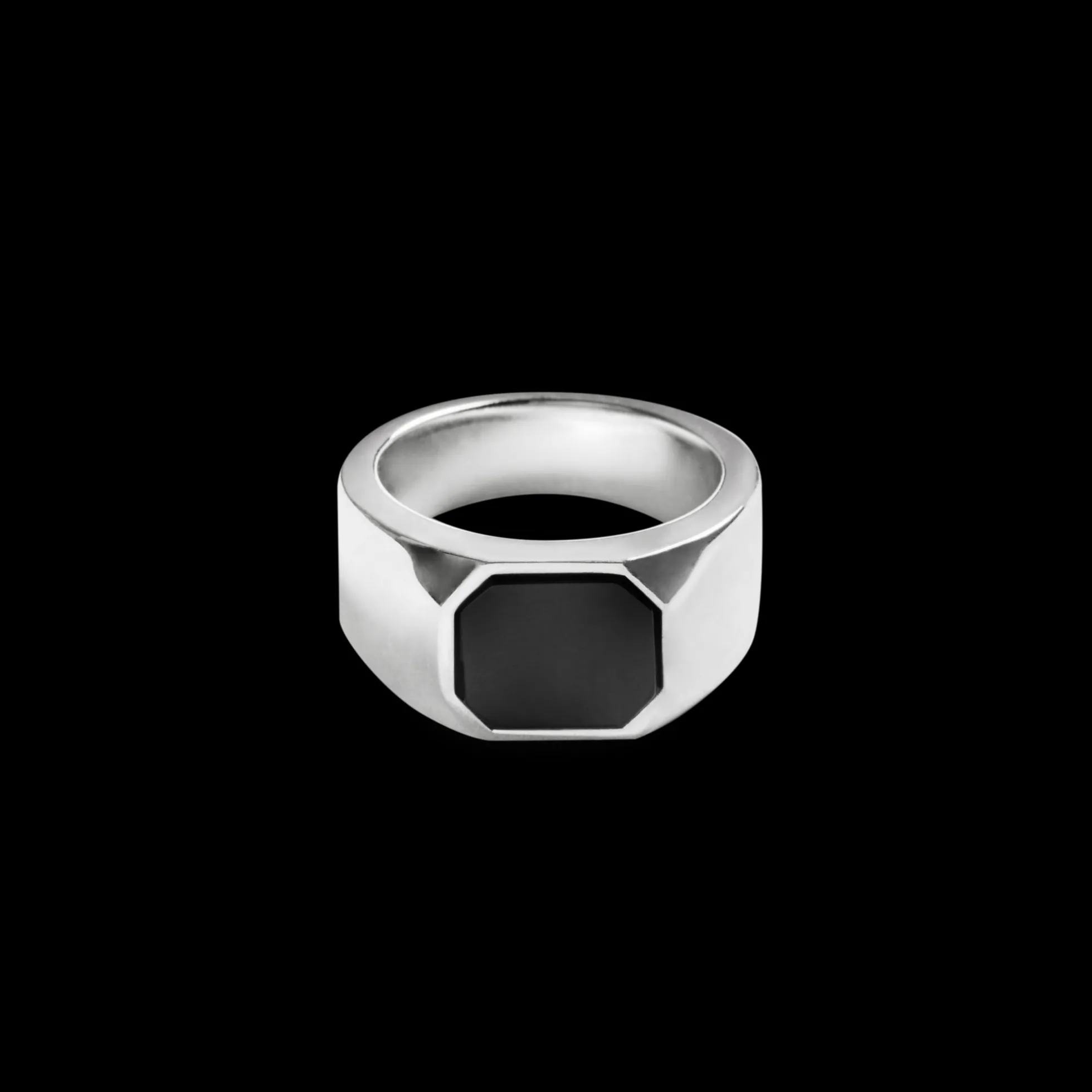 Octagonal Onyx Signet Ring