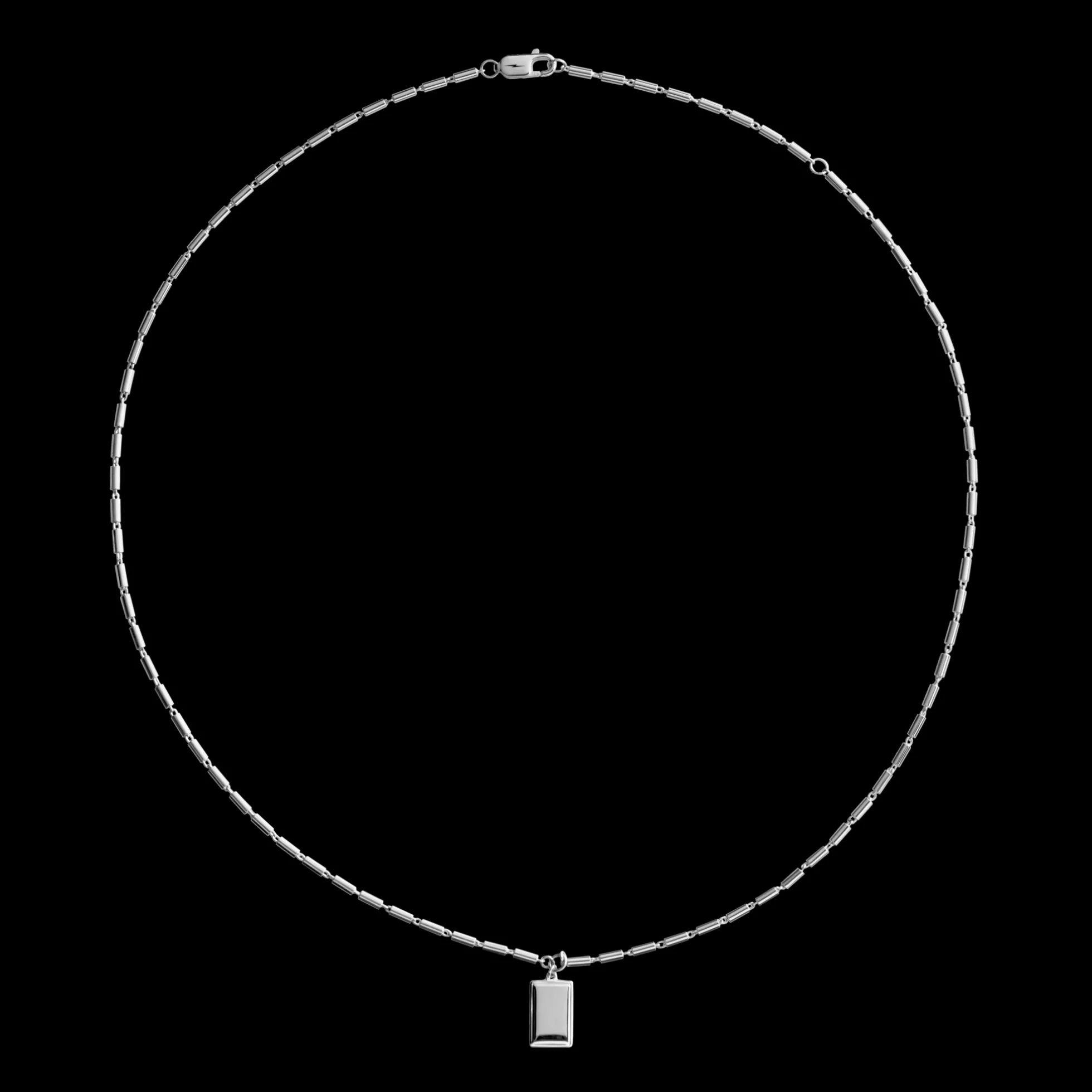 Petite Rectangular Tag Necklace