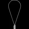 Ribbed Tag Necklace