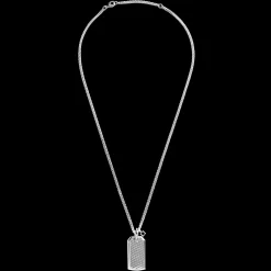 Ribbed Tag Necklace