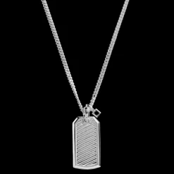 Ribbed Tag Necklace