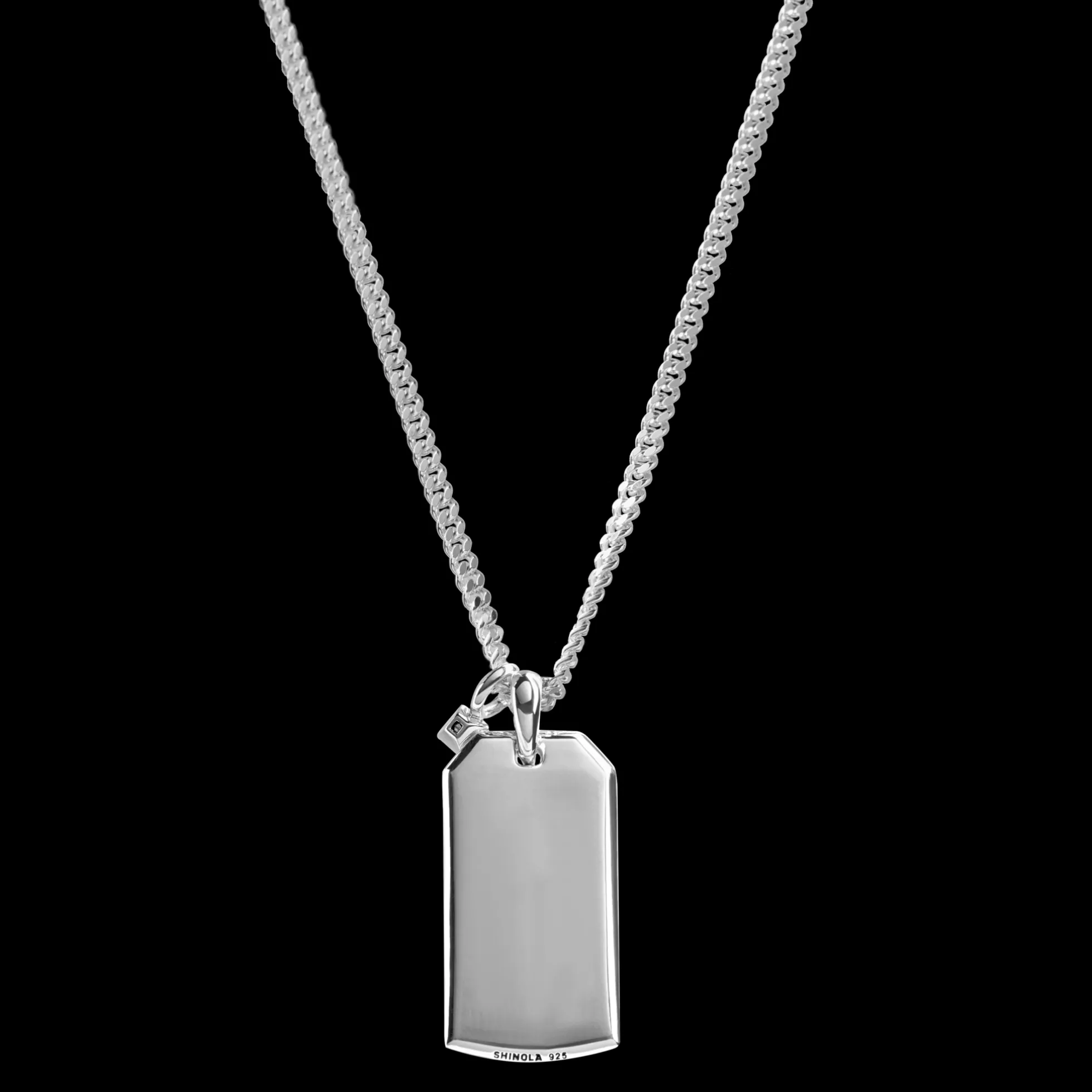 Ribbed Tag Necklace