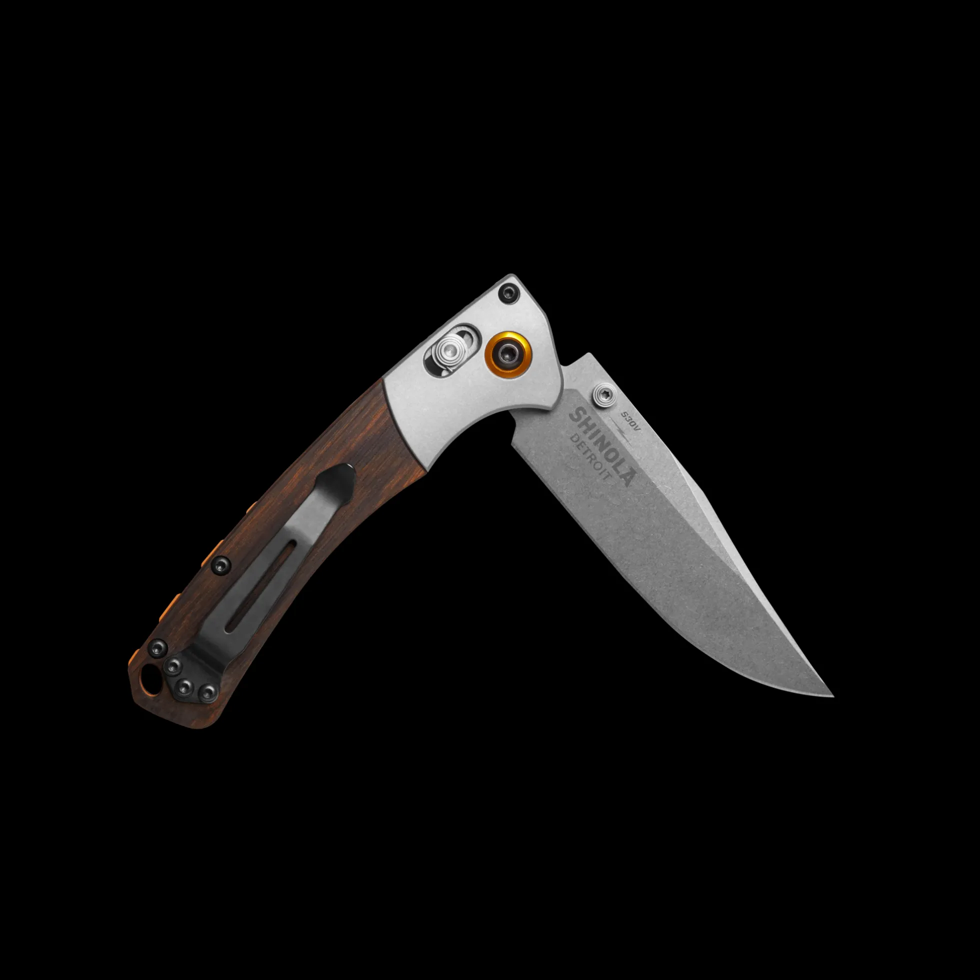 Shinola + Benchmade Mini Crooked River Pocket Knife