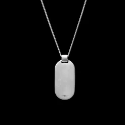 Tag Curb Chain Necklace